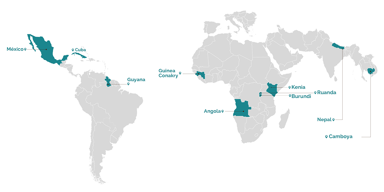 Mapa de Países Emergentes